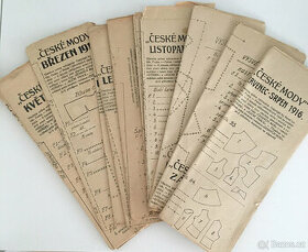Prodám staré papírové střihy z roku 1916 až 1917