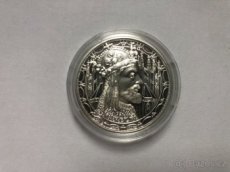 Pamětní mince – Karel IV ryzí stříbro, konvolut mincí