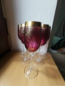 Vintage zdobené skleničky 6 ks