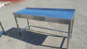 Nerezový stůl s lemem 169x60x85-90 cm