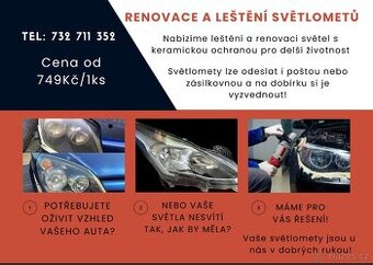 Nabízím leštění a renovaci světlometů