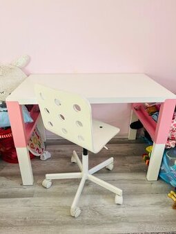 IKEA stůl psací stůl a židle na kolečkách - 1
