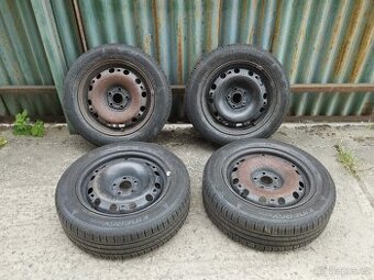 Plechové disky 5x100 6Jx16 ET38 + letní 185/60 R15
