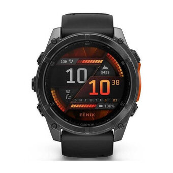 Garmin Fenix 8 51mm AMOLED - Slate Gray/Black Silicone Band