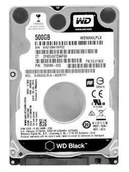 HDD WD Black 500GB, 2,5", 7200rpm