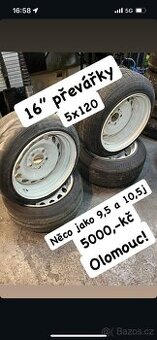R16 5x120 plechové disky převářky