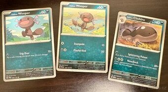 Pokemon TCG 2x Paldean Wooper + Paldean Clodsire