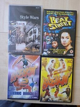4 DVD a 1 VHS o breakdance a hip hopu