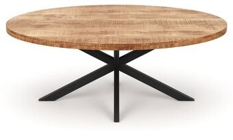 Dřevěný jídelní stůl MAYLA oválný 180 x 90 cm