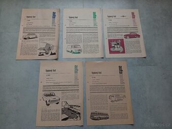 Typové listy Škoda 1000 MB, Barkas, Ford Cortina MK1