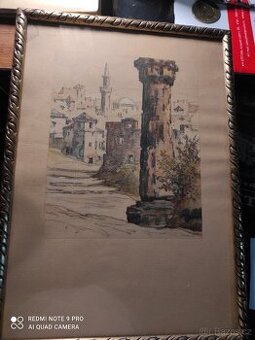 Akvarel Otakar Hauska