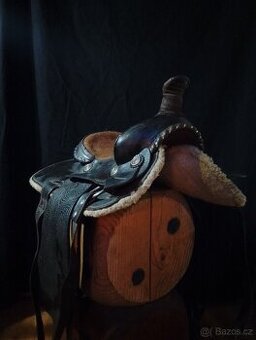 Kožené westernové sedlo dětské/ponny