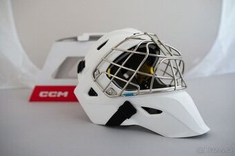 Brankářská maska CCM Axis F5 SR – Bílá