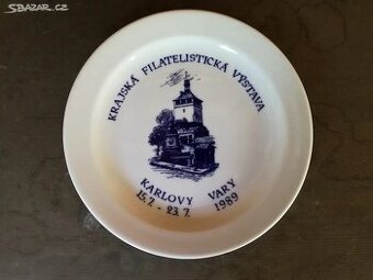 Upomínkový talíř z filatelistické výstavy