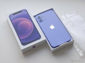 APPLE iPhone 12 128GB Purple - NEPOUŽITÝ - ZÁRUKA 12 MĚSÍCŮ