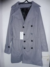 Šedý pánský elegantní kabát XXL - 1