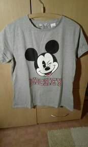 Šedé tričko s Mickey Mousem - 1