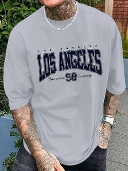 Pánské volnočasové tričko s potiskem Los Angeles.Vel.M