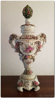 1911 - Porcelánová ornamentální váza - váza potpourri v neor