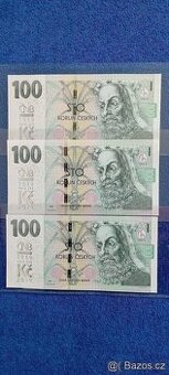 100 Kč s přítiskem UNC