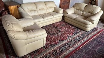 Luxusní kožená sedací souprava 3+2+1, 4373