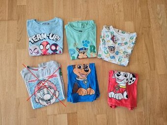 Set triček s dlouhým rukávem, 5x tričko, vel. 128