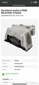 Zavěšení motoru FEBI BILSTEIN 173622 NOVÉ