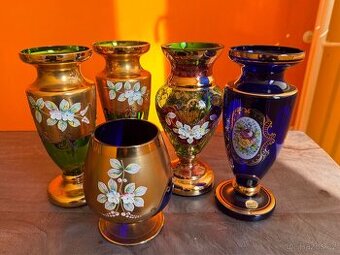 5 ks váz Bohemia Crystal