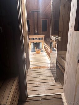 Venkovní Finská Sauna z ThermoWoodu - kamna na dřevo + sud