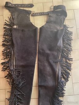 Kožené černé téměř nové CHAPSY vel. S