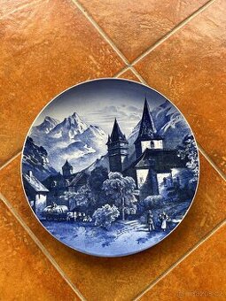 Starožitný dekorativní talíř Villeroy & Boch – Mettlach,