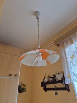 Lustr oranžovo-bílý - kulatý