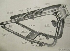 Čz Tourist rám a díly koupím