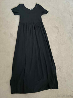 Dámské dlouhé černé šaty vel. UNI (XS-XL) - nové