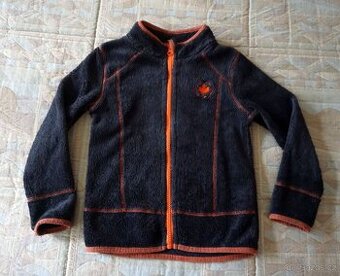 Dětská hnědá fleecová mikina zn.LUPILU vel.110/116