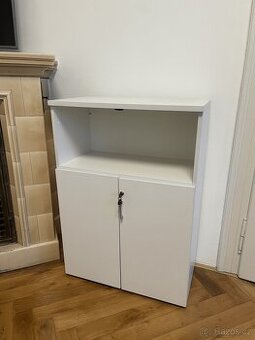 Kancelářská skříňka/sekretář - bílý + ZDARMA 5x organizer