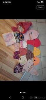 Zimní čepice, nákrčníky, rukavice, čelenka