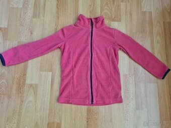 ​Růžová fleecová mikina na zip, vel. 110