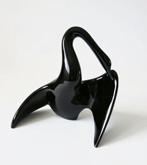 Retro designová keramická labuť Jihokera