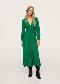 Nové smaragdově zelené šaty Mango (vel. M/L), PC 1550 Kč
