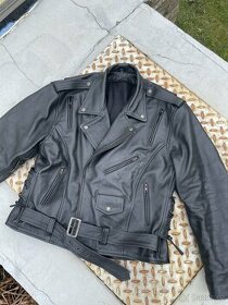 Pánská kožená bunda na motorku