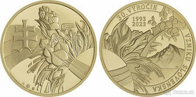 Zlatá medaile - 30. výročí vzniku samostatného Slovenska RRR