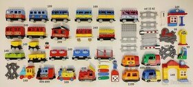 DUPLO vlak,lokomotiva,vagony,koleje,křížení,nádraží,figurky