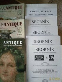 Časopisy Starožitnosti, Antique, aukční katalogy ANP