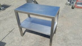 Nerezový stůl ( stolek ) se sp. polici 70x40x62 cm