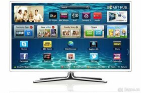 Luxusní bílá 3D TV Samsung SMART, 116 cm, STAV NOVÉHO ZBOŽÍ.