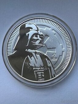 Investiční stříbrná mince Starwars Darth Vader, rok 2017