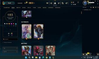 Prodám League of Legends účty