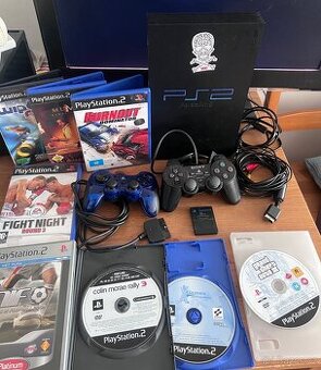 PS2 ve skvělém stavu + hry a příslušenství