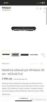 Digestor nastena whirpool nova